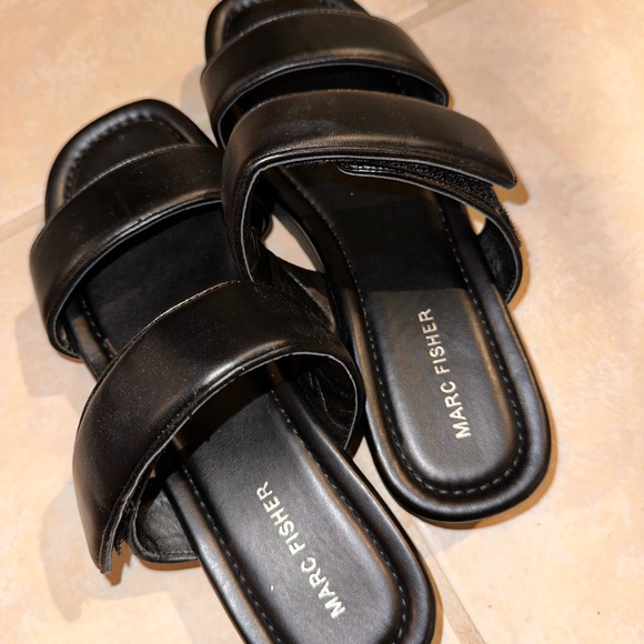 Worn Twice! Marc Fisher Black Sandals - Picture 2 of 3